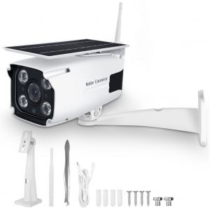 Camera IP WiFi 1080P a energie solaire, sans fil, etanche, avec capteur PIR - Neuf