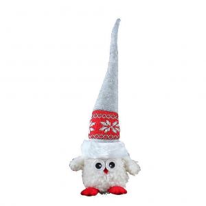 Adorable poupée elfe hibou en peluche, hibou à long chapeau, jouet elfe, ornement, décoration de maison de vacances - Neuf