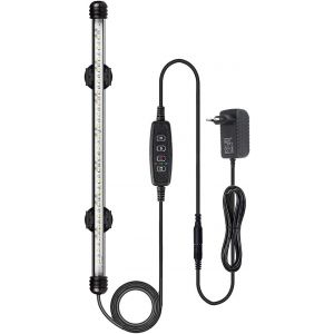 Led Aquarium Lampe,Fish Tank Light Minuterie Marche/Arrêt Automatique,3 Modes D'éclairage À Intensité Variable Blanc-Bleu,10 Niveaux De Luminosité En Option(Bleu + Blanc 37cm) - Neuf