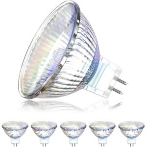 Ampoule Halogene Gu5.3 50w 12v, Ampoule Spot Halogène Dimmable Projecteur Blanc Chaud 2800k Lampe Halogene Réflecteur 550lm Ampoule Spot Lumière Pour Plafonnier, Pack De 6[Amp747646] - Neuf