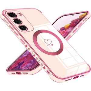JGD-pour Samsung Galaxy S20 FE Housse pour Magsafe, Coque magn&eacute;tique Samsung S20 FE Fine Flexible TPU Silicone Galvanis&eacute;e R&eacute;sistante aux chocs et aux rayures pour Samsung Galaxy S20 FE - Rose - Neuf
