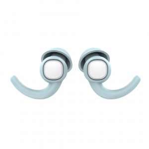 1 Paire De Bouchons D'oreille En Silicone Bleu Clair Pour Dormir, Réutilisables Et Antibruit - Neuf