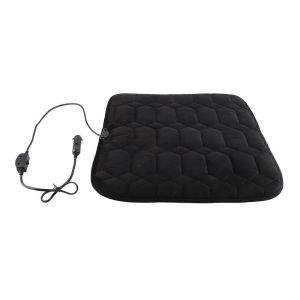 Coussin Chauffant Carr&eacute; Pour Si&egrave;ge De Voiture Avec Housse En Peluche 12 V - Neuf