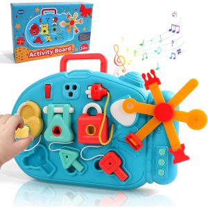 JGD-Jouet Bebe 1 An, Jouet Enfant 1 An, Busy Board Jouets Bebe 2 Ans Montessori Jeux Enfant 1 2 Ans Garcon Fille, Jeux Educatif 1 2 Ans Sensoriel Motricité Bébé, Cadeau Bebe 1 An 18 Mois Portable Noe - Neuf