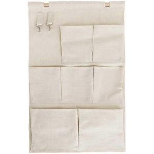 Sacs De Rangement Muraux,Organisateur Suspendu En Tissu De Coton,Poche En Lin De Couleur Unie Sur La Porte Du Placard - Neuf
