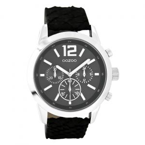 Montre-Bracelet Analogique Noire Mate Pour Femme «&nbspoozoo &nbsp», Bracelet En Cuir. Uoc6184a - Neuf