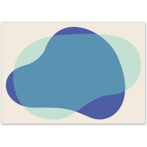 Eryi-You0038 Lot De 100 Sets De Table Avec Motif Bleu I Din A3 Carré I Set De Table En Papier I Design Moderne I Set De Table Jetable I Bleu Foncé Et Clair I Gastronomie Et Maison I You0038 - Neuf