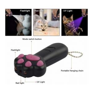 Pointeur De Jouet Interactif À Led Pour Chat - Lumière De Poursuite 3 En 1, Fonctionne Sur Batterie, Amusant Pour Les Chats Et Les Chiens, Conception Portable, Temps De Jeu Engageant - Neuf