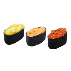 3Pcs Simulation Sushi Faux Onigiri D&eacute;coration Miniture D&eacute;coration - Neuf