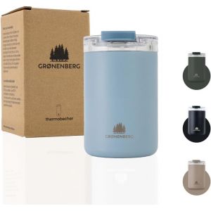 Cmws-Mug Isotherme 350 Ou 473 Ml | Thermos Caf&eacute; 100% Anti-Fuite | Garde Au Chaud Pendant Au Moins 4h | Tasse Isotherme En Acier Inox Recycl&eacute; (Sky, 350 Ml) - Neuf