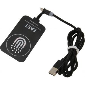 R&eacute;cepteur De Charge Sans Fil Mince,R&eacute;cepteur De Charge Rapide &Agrave; Double Usage &Agrave; Aspiration Magn&eacute;tique De Type C 5v 2a 10w Pour A51/A20e/A20 - Neuf