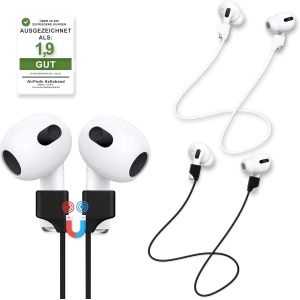 KALANKA-&reg; Lot de 2 sangles de maintien pour AirPods &iquest; support pour le sport, les voyages, Accessoires en silicone souple compatibles AirPods 1,2,3,4, Pro 1 et 2 - Neuf