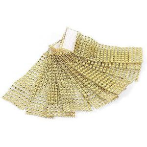 (50 Pièces Or) Ronds De Serviette Porte-Serviettes De Table Anneau De Diamant Windin - Neuf