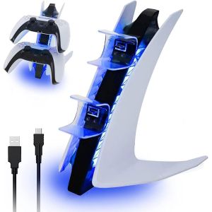 Ps5 Dualsense Contrôleur De Chargeur Édition Spéciale, Une Manette Sans Fil Station De Charge Avec Double Usb-C Ports, Dual Usb Fast Station De Recharge Pour Ps5 Dualsense Contrôleur - Neuf