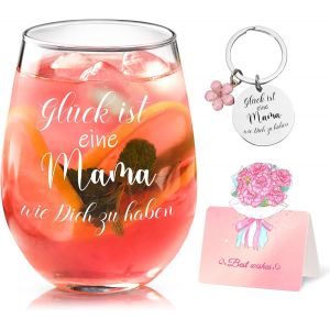 Verre À Vin Avec Gravure-Le Bonheur Est Une Maman Comme Toi,Cadeau Personnalisé Pour La Fête Des Mères,Un Anniversaire,Noël-38 Ml - Neuf