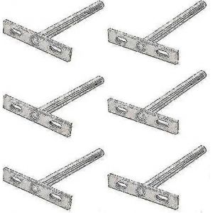 6pcs Support D'étagère Dissimulé Étagère Flottante Ckets T Ckets Fixations Quincaillerie Pour Tout Type D'étagère Et Décoration Murale(3) (3-D) - Neuf