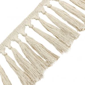 Sjzg-11 Cm De Long En Coton - Bordure &Agrave; Franges - Pour Bricolage, Costumes, V&ecirc;tements, Rideaux, Couture, Accessoires De Bricolage, Nappe, Accessoires De Maison, D&eacute;coration De Mariage, Beige - 11 - Neuf