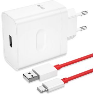 JGD-100W Chargeur Rapide avec C&acirc;ble USB C 1M SUPERVOOC Charge pour OnePlus 12 12R 11 Nord CE 4 3 Lite,Chargeur Rapide Charge VOOC avec c&acirc;ble USB Type-C pour realme 12+ 11 Oppo Reno12 11 F 10 Pro A79 - Neuf