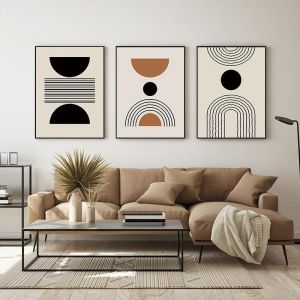 Eryi-Peinture D'art Bohème, Affiche De Décoration D'intérieur Abstraite Moderne, Impression Sur Le Mur De Fond De La Chambre Et Du Salon, Sans Cadre (K11,20 X 30 Cm X 3) - Neuf