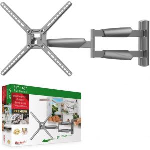 KALANKA-Longueur 76cm Support TV Mural ext&eacute;rieur pour &eacute;crans 13-65 Pouces, Inclinable et orientable, Poids Max. 36Kg, Extra Extensible, pour LED OLED LCD, Max. VESA 400x400, pour Gazebo - Neuf