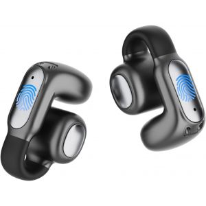 LORANKA-Open Ear &Eacute;couteurs Bluetooth &agrave; Clip pour Le Sport, Ecouteurs Bluetooth sans Fil Sport avec R&eacute;duction de Bruit ENC, IPX5 &Eacute;tanche, 80h Autonomie en Veille, Charge USB-C - Neuf