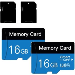 2 Pack 16gb Micro Sd Card With Adapter, Cat 10 Tf Memory Card, Mini Memory Card For Camera/Smartphone/Tablet/Drone (Blue 16gb*2)-Marque G&eacute;n&eacute;rale - Neuf