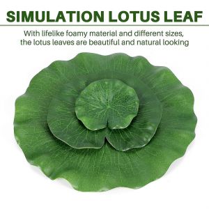 Paquet de 9 Mousse Flottante Artificielle Lotus Feuilles Nénuphar Pads Ornements Vert | Parfait pour la terrasse - Neuf