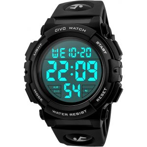 Bnhgc-Montre Homme Sport Militaire Étanche Montre Digitale Chronomètre Alarme Lumière Led Montres Bracelet Hommes Numerique Mode Grand Cadran - Neuf