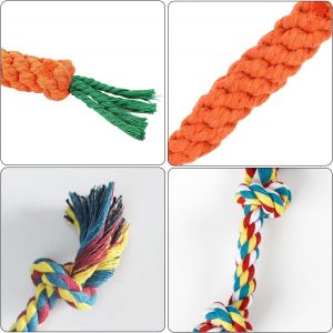 3 Jouets De Carotte Et Jouets À Corde À 2 Noeuds,Jouets À Mâcher Des Chiens,Outils De Broyage Des Dents De Chiot,Fournitures Pour Animaux De Compagnie. - Neuf