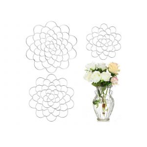 Ensemble de supports pour compositions florales en acier inoxydable - 3 tailles - Neuf