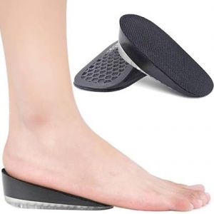 Semelle Int&eacute;rieure Noire Rehaussante De 2,5 Cm, Semelle Int&eacute;rieure Invisible Auto-Adh&eacute;sive Absorbant Les Chocs Pour Hommes Et Femmes - Neuf