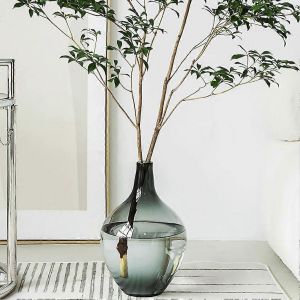 Haut Noir de Grande taille, Vase en Verre pour le Salon D&eacute;coration de 15 Pouces de Hauteur Modernes de d&eacute;coration - Neuf