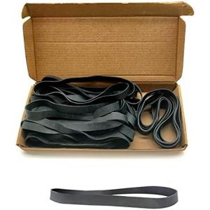 JEXNOVASHOP-Lot de 35 &eacute;lastiques en caoutchouc &eacute;pais solides et durables pour poubelle &agrave; la maison, au bureau, &agrave; l'&eacute;cole - Noir - Neuf