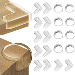 20 Pcs Coin De Table Protection Bebe Protection Protege Coin De Table Bebe Meuble B&eacute;b&eacute; Protection Angle De Table Avec Une Super Colle Am&eacute;lior&eacute;e,Pour Securite Enfant S&eacute;curit&eacute; Domestique - Neuf