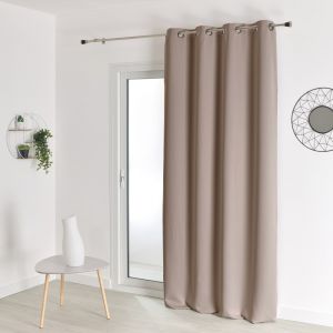 Rideau Occultant Ignifug&eacute; M1 Non Feu Polyester Lin 140x180 Cm - Neuf