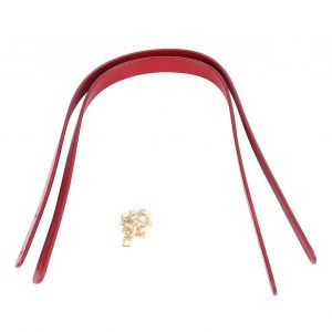poignées de sac en cuir minimaliste durable confortable remplacement sac à main sac à main sangle pour la fabrication de sacs fournitures en cuir fendu rouge, ensemble de clous en or clair - Neuf