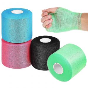 4 Rouleaux De Bandes De Pré-Emballage Bande De Poignet De Baseball Athlétique Bande Athlétique Pre Wrap Sports Pre Wrap Pour Les Cheveux Football - Neuf