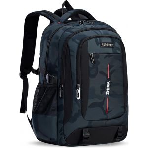 KALSC-Sac À Dos Pour Garçons Adolescents,Cartable Primaire De Grande Capacité Pour Le Collège,Sac College Garcon Motif Camouflage À La Mode Pour L'École Et Les Voyages - Neuf