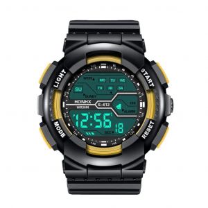 Montres Numériques Étanches Multifonctions Pour Hommes, Montres-Bracelets Électroniques Pour Hommes, Montre À Main Shoous Casual, Montre De Sport À Led, Noir, Mode Garçonyellow - Neuf