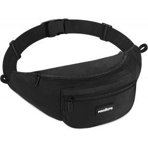 Large Waist Bag For Men And Women-Waterproof Pocket,Integrated Rain Cover,Adjustable Strap 150 Cm,Fits 1l Bottle-Ideal For Cycling,Dog Walking And Trekking - Neuf