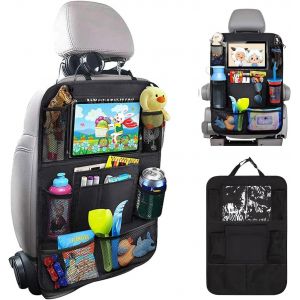 Subzonal-Organisateur Voiture Enfan 2 Pcs Protection De Dossier De Voiture Enfants Protege Siege Voiture Avec 10 Poches Rangement Voiture Organisateur Voiture Prot&egrave;ge-Si&egrave;ge Arri&egrave;re Voiture Enfants - Neuf