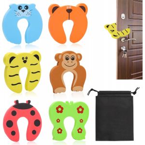 6 Pi&egrave;ces Bloc Porte B&eacute;b&eacute; Avec Sac De Rangement,S&eacute;curit&eacute; Porte Enfant,Bloque Portes,S&eacute;curit&eacute; Placard Enfant,Bloc Tiroir S&eacute;curit&eacute;s B&eacute;b&eacute;,S&eacute;curit&eacute;s Fen&ecirc;tre Enfants Protection Anti Pince Doigt - Neuf