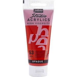 837053 Studio Acrylique Tube Rouge Cadmium Foncé Imitation 100 Ml - Neuf