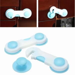 10x Bébé Enfants Protection Sécurité Serrure Bloque Fermeture Porte Tiroir Frigo - Neuf