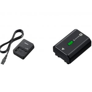 Sony BC-QZ1 Chargeur de Batterie pour NP-FZ100 (Batterie pour Appareil Photo Sony A9) & NP-FZ100 Batterie Rechargeable Haute Capacit&eacute; pour Appareil Photo - Neuf
