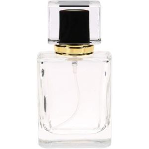 Sansh-Bouteille De Parfum, 50 Ml En Métal Pulvérisateur Pompe Bouteille Voyage Portable Parfum Atomiseur Verre Transparent Huile Essentielle Conteneur Pour Voyage(Le Noir) - Neuf