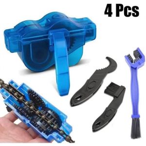 Nettoyeur De Chaîne De Vélo - Bike Chain Cleaner - 4pcs - Portable - Compatible Toutes Chaînes - Pratique - Neuf
