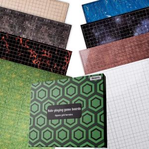 Chenquansarl-Role-Playing Game Board, Square Grid Terrains, 8 Different Terrains, Dungeons And Dragons Dnd Pathfinder Rpg Compatible, 27 On 23 Inches, 1 Inch Squares, Foldable & Dry Erase - Neuf