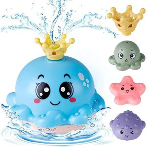 Jouet Bain B&eacute;b&eacute; 1 2 3 Ans, Enfants Jouets De Bain Led Pieuvre Induction Automatique Jet D'eau Jouets De Piscine Pour B&eacute;b&eacute; - Neuf