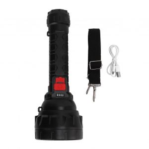 Lampe torche LED étanche d'extérieur, rechargeable par USB, 5 modes, zoom, 500 lm, idéale pour le camping et la randonnée - Neuf